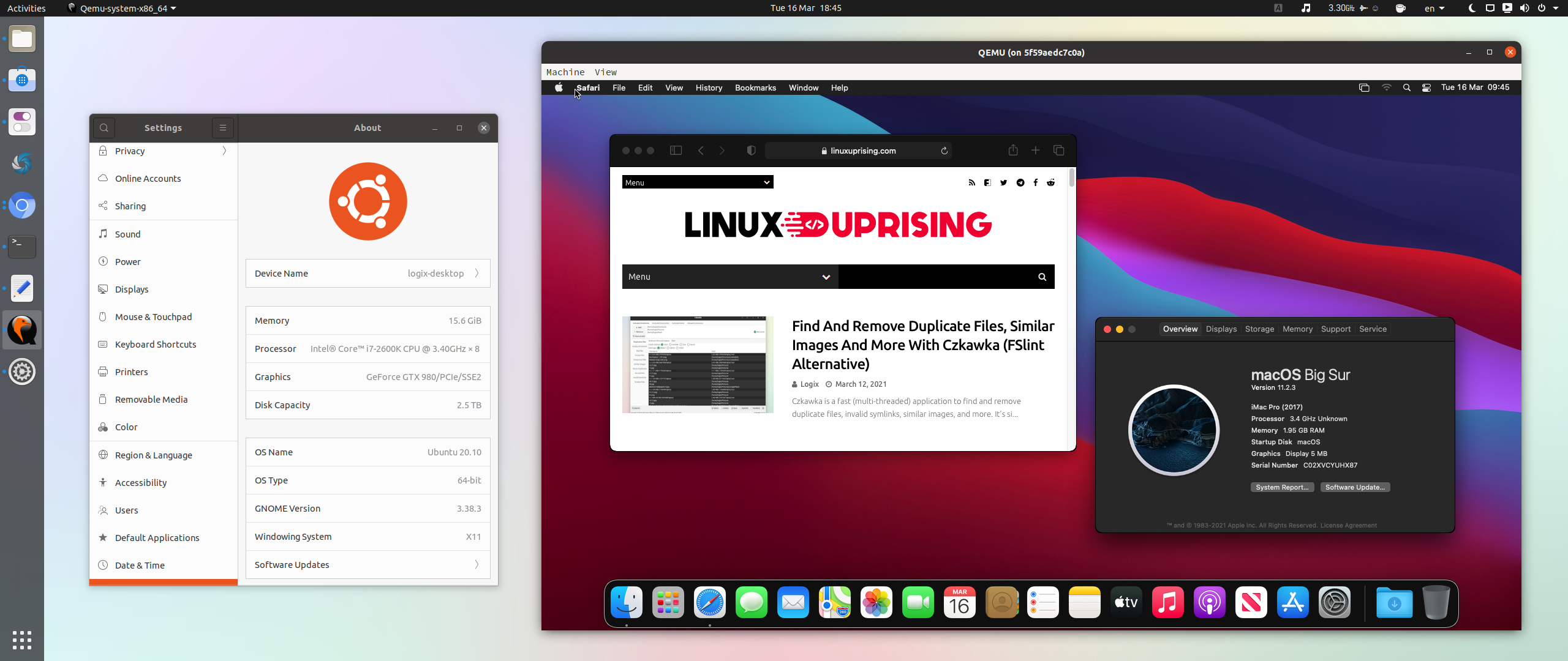 linux install for mac